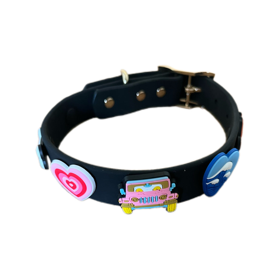 Collier moyen noir et doré