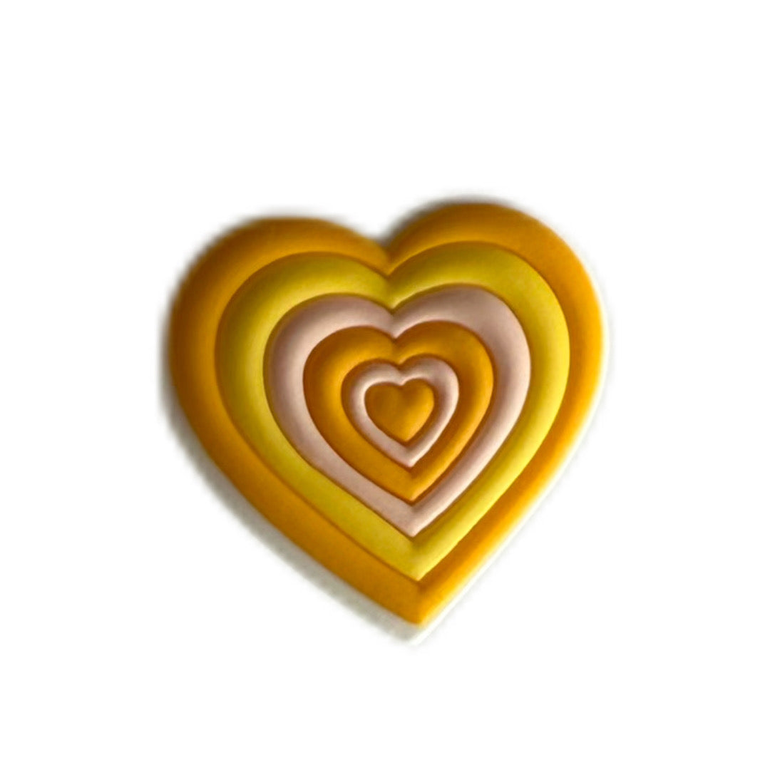 Coeur jaune/orange
