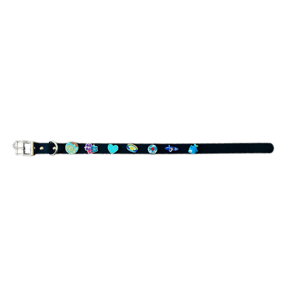 Collier grand noir et doré