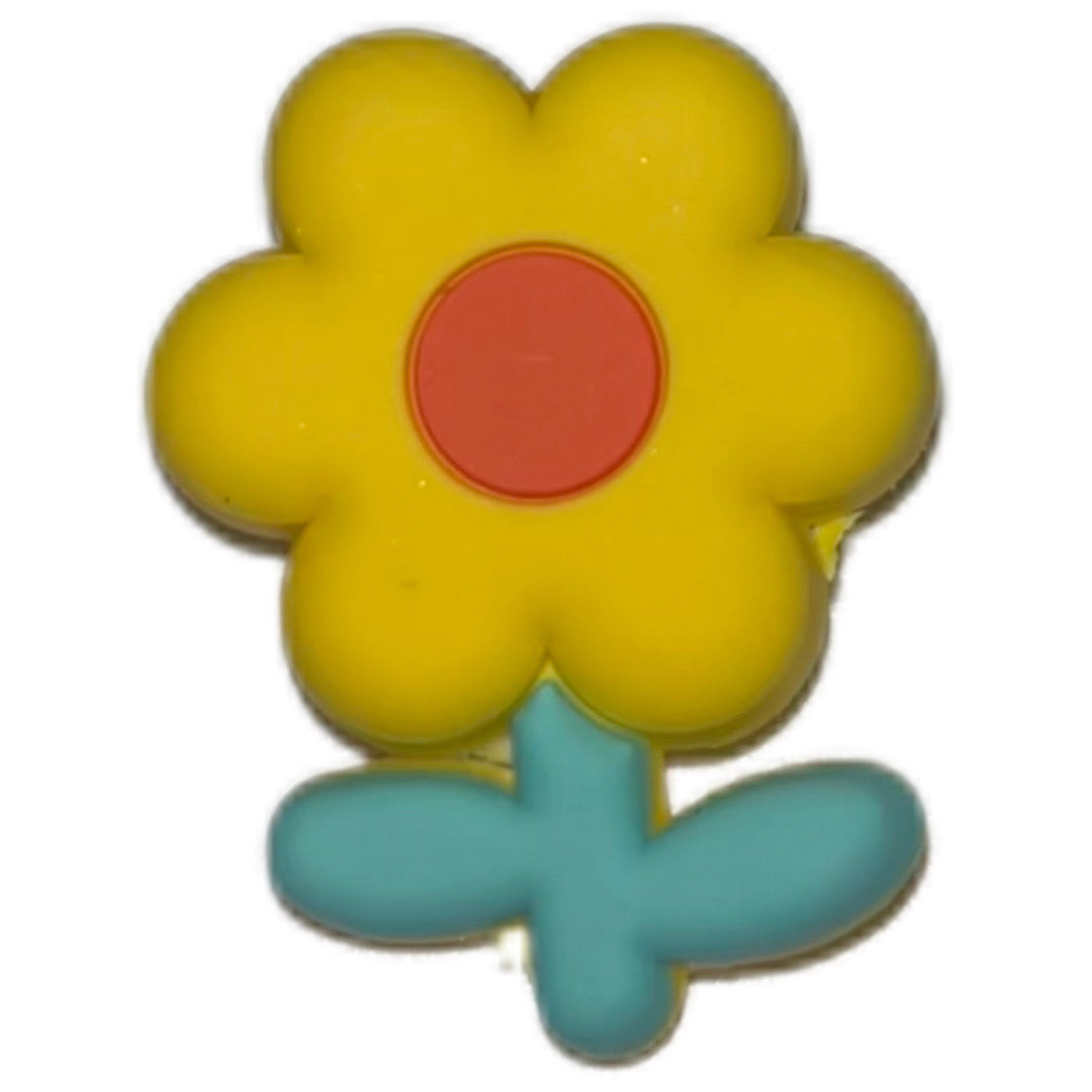 Fleur jaune avec tige